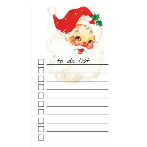 To Do List Notepad: Vintage Santa, Checklist, Task Planner for Christmas Shopping, Planning, Organizing